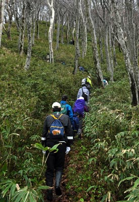 二ツ森登山道の登り